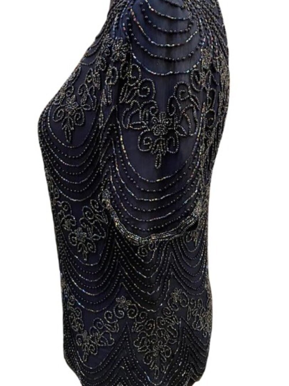 Adrianna Papell Boutique Vintage Beaded Silk Evening Blouse  Size 6  Like New - Picture 3 of 10